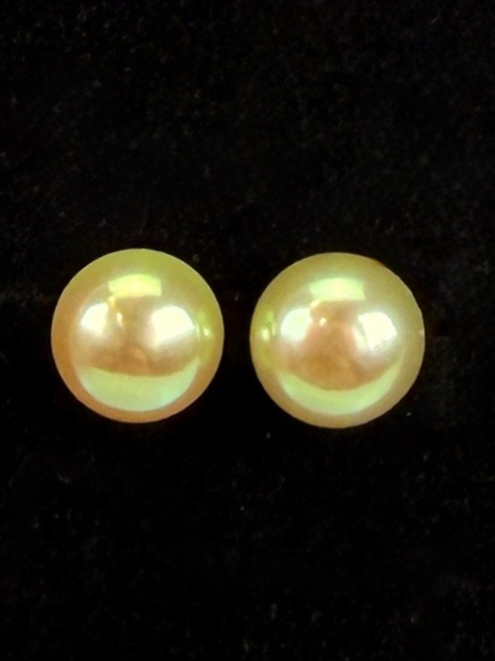 Beautiful metallic green pierced post earrings